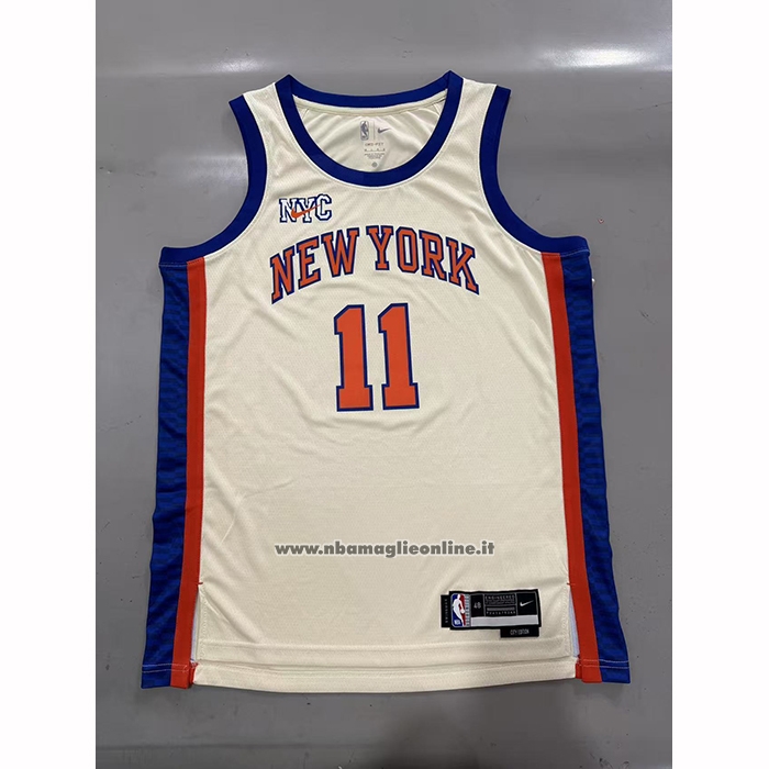 Maglia New York Knicks Jalen Brunson No 11 Citta 2025-26 Crema